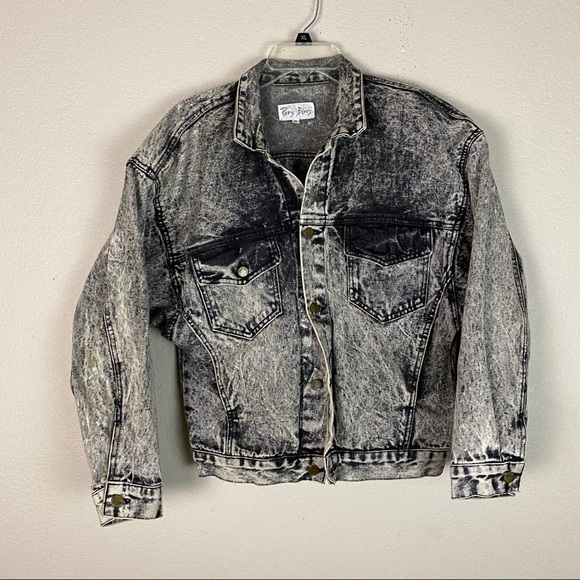 Paris Blues Vintage Denim Bleached Jacket Padded - Picture 1 of 8